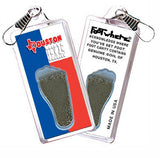Houston FootWhere® Souvenir Zipper-Pulls. 6 Piece Set. Made in USA - FootWhere® Souvenir Shop
