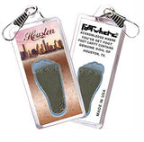 Houston FootWhere® Souvenir Zipper-Pulls. 6 Piece Set. Made in USA - FootWhere® Souvenir Shop
