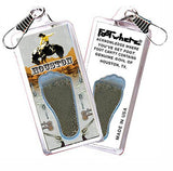 Houston FootWhere® Souvenir Zipper-Pulls. 6 Piece Set. Made in USA - FootWhere® Souvenir Shop