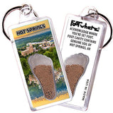 Hot Springs FootWhere® Souvenir Keychains. 6 Piece Set. Made in USA - FootWhere® Souvenir Shop