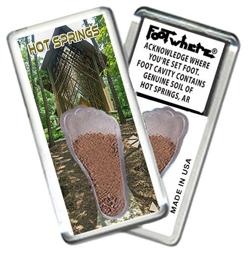 Hot Springs FootWhere® Souvenir Fridge Magnet. Made in USA - FootWhere® Souvenir Shop