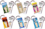 Hawaii FootWhere® Souvenir Keychains. 6 Piece Set. Made in USA - FootWhere® Souvenir Shop