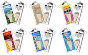 Hawaii FootWhere® Souvenir Zipper-Pulls. 6 Piece Set. Made in USA - FootWhere® Souvenir Shop