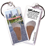 Indianapolis FootWhere® Souvenir Keychain. Made in USA-FootWhere® Souvenirs