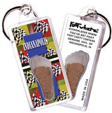 Indianapolis FootWhere® Souvenir Keychain. Made in USA-FootWhere® Souvenirs