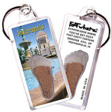 Indianapolis FootWhere® Souvenir Keychains. 6 Piece Set. Made in USA - FootWhere® Souvenir Shop
