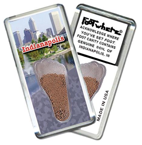 Indianapolis FootWhere® Souvenir Fridge Magnets. 6 Piece Set. Made in USA - FootWhere® Souvenir Shop