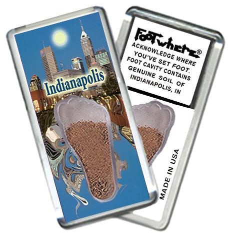 Indianapolis FootWhere® Souvenir Fridge Magnets. 6 Piece Set. Made in USA - FootWhere® Souvenir Shop