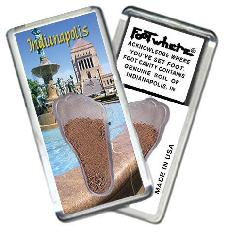 Indianapolis FootWhere® Souvenir Fridge Magnets. 6 Piece Set. Made in USA - FootWhere® Souvenir Shop