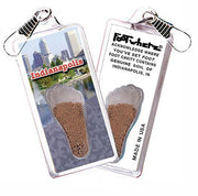 Indianapolis FootWhere® Souvenir Zipper-Pull. Made in USA-FootWhere® Souvenirs