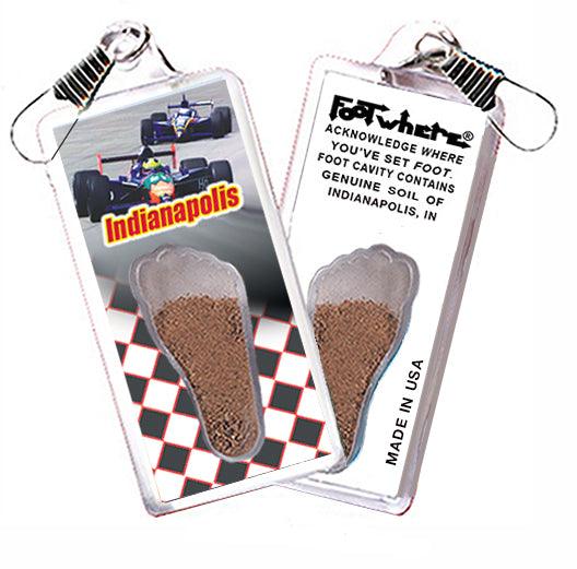 Indianapolis FootWhere® Souvenir Zipper-Pulls. 6 Piece Set. Made in USA - FootWhere® Souvenir Shop