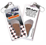 Indianapolis FootWhere® Souvenir Zipper-Pulls. 6 Piece Set. Made in USA - FootWhere® Souvenir Shop