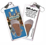 Indianapolis FootWhere® Souvenir Zipper-Pulls. 6 Piece Set. Made in USA - FootWhere® Souvenir Shop