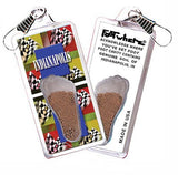 Indianapolis FootWhere® Souvenir Zipper-Pulls. 6 Piece Set. Made in USA - FootWhere® Souvenir Shop