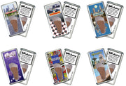 Indianapolis FootWhere® Souvenir Fridge Magnets. 6 Piece Set. Made in USA - FootWhere® Souvenir Shop