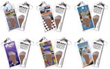 Indianapolis FootWhere® Souvenir Zipper-Pulls. 6 Piece Set. Made in USA - FootWhere® Souvenir Shop