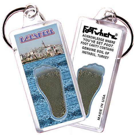 Istanbul FootWhere® Souvenir Keychains. 6 Piece Set. Made in USA - FootWhere® Souvenir Shop