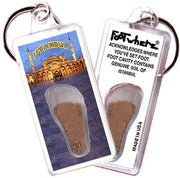 Istanbul FootWhere® Souvenir Key Chain. Made in USA-FootWhere® Souvenirs