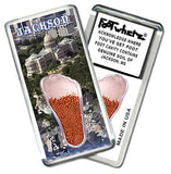 Jackson, MS FootWhere® Souvenir Magnet. Made in USA-FootWhere® Souvenirs