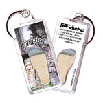 Load image into Gallery viewer, Jamiaca FootWhere® Souvenir Keychains. 6 Piece Set. Made in USA - FootWhere® Souvenir Shop
