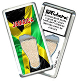 Jamaica FootWhere® Souvenir Fridge Magnet. Made in USA-FootWhere® Souvenirs