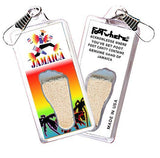 Jamaica FootWhere® Souvenir Zipper-Pull. Made in USA-FootWhere® Souvenirs