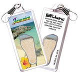 Jamaica FootWhere® Souvenir Zipper-Pull. Made in USA-FootWhere® Souvenirs