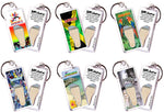Load image into Gallery viewer, Jamiaca FootWhere® Souvenir Keychains. 6 Piece Set. Made in USA - FootWhere® Souvenir Shop
