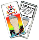 Jamaica FootWhere® Souvenir Fridge Magnet. Made in USA-FootWhere® Souvenirs