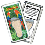 Jamaica FootWhere® Souvenir Fridge Magnet. Made in USA-FootWhere® Souvenirs