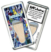Jamaica FootWhere® Souvenir Fridge Magnet. Made in USA-FootWhere® Souvenirs