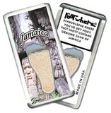 Jamaica FootWhere® Souvenir Fridge Magnet. Made in USA-FootWhere® Souvenirs