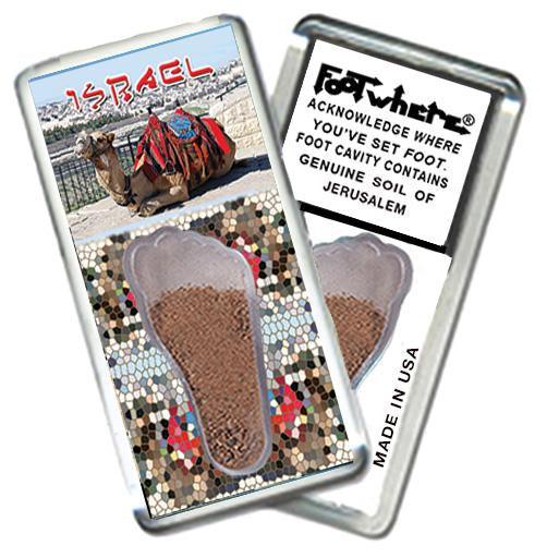 Jerusalem FootWhere® Souvenir Fridge Magnet. Made in USA-FootWhere® Souvenirs
