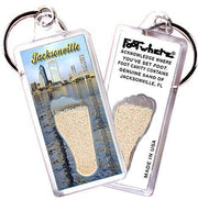 Jacksonville FootWhere® Souvenir Key Chain. Made in USA-FootWhere® Souvenirs