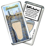 Jacksonville FootWhere® Souvenir Fridge Magnet. Made in USA-FootWhere® Souvenirs