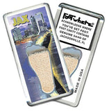 Jacksonville FootWhere® Souvenir Fridge Magnet. Made in USA-FootWhere® Souvenirs