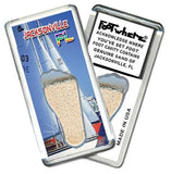Jacksonville FootWhere® Souvenir Fridge Magnet. Made in USA-FootWhere® Souvenirs