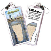 Jacksonville FootWhere® Souvenir Zipper-Pull. Made in USA-FootWhere® Souvenirs
