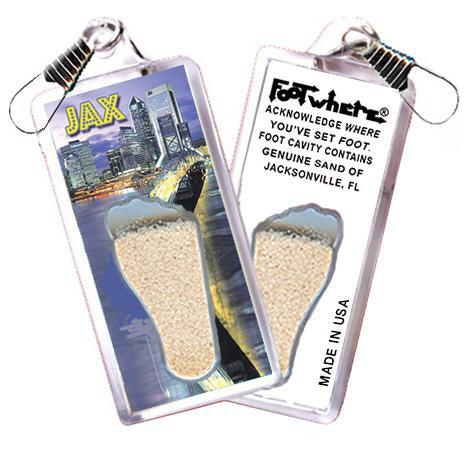 Jacksonville FootWhere® Souvenir Zipper-Pull. Made in USA-FootWhere® Souvenirs