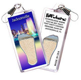 Jacksonville FootWhere® Souvenir Zipper-Pull. Made in USA-FootWhere® Souvenirs