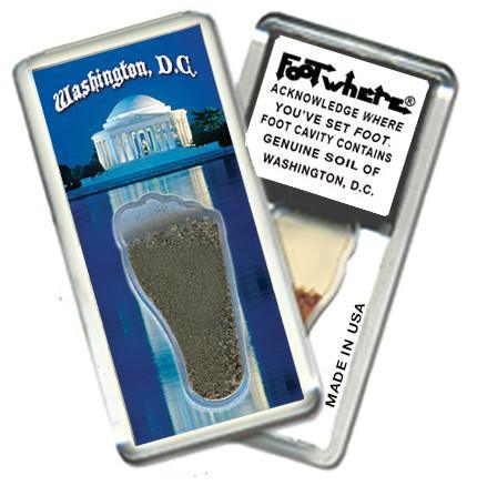 Washington, D.C. FootWhere® Souvenir Keychain. Made in USA-FootWhere® Souvenirs