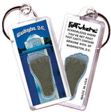 Washington, D.C. FootWhere® Souvenir Keychain. Made in USA-FootWhere® Souvenirs