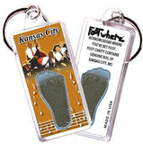 Kansas City FootWhere® Souvenir Keychain. Made in USA-FootWhere® Souvenirs