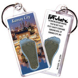 Kansas City FootWhere® Souvenir Keychain. Made in USA-FootWhere® Souvenirs