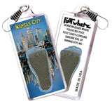 Kansas City FootWhere® Souvenir Zipper-Pull. Made in USA-FootWhere® Souvenirs