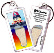 Key West, FL FootWhere® Souvenir Keychain. Made in USA-FootWhere® Souvenirs
