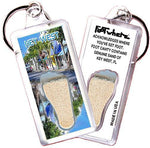 Load image into Gallery viewer, Key West, FL FootWhere® Souvenir Keychain. Made in USA-FootWhere® Souvenirs
