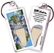 Key West, FL FootWhere® Souvenir Keychain. Made in USA-FootWhere® Souvenirs