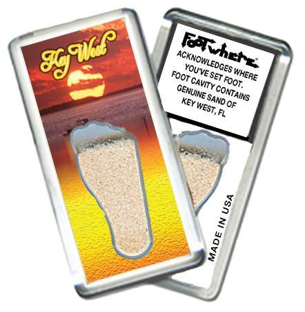Key West FootWhere® Souvenir Magnet. Made in USA-FootWhere® Souvenirs