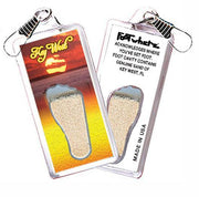 Key West, FL FootWhere® Souvenir Zipper-Pull. Made in USA-FootWhere® Souvenirs
